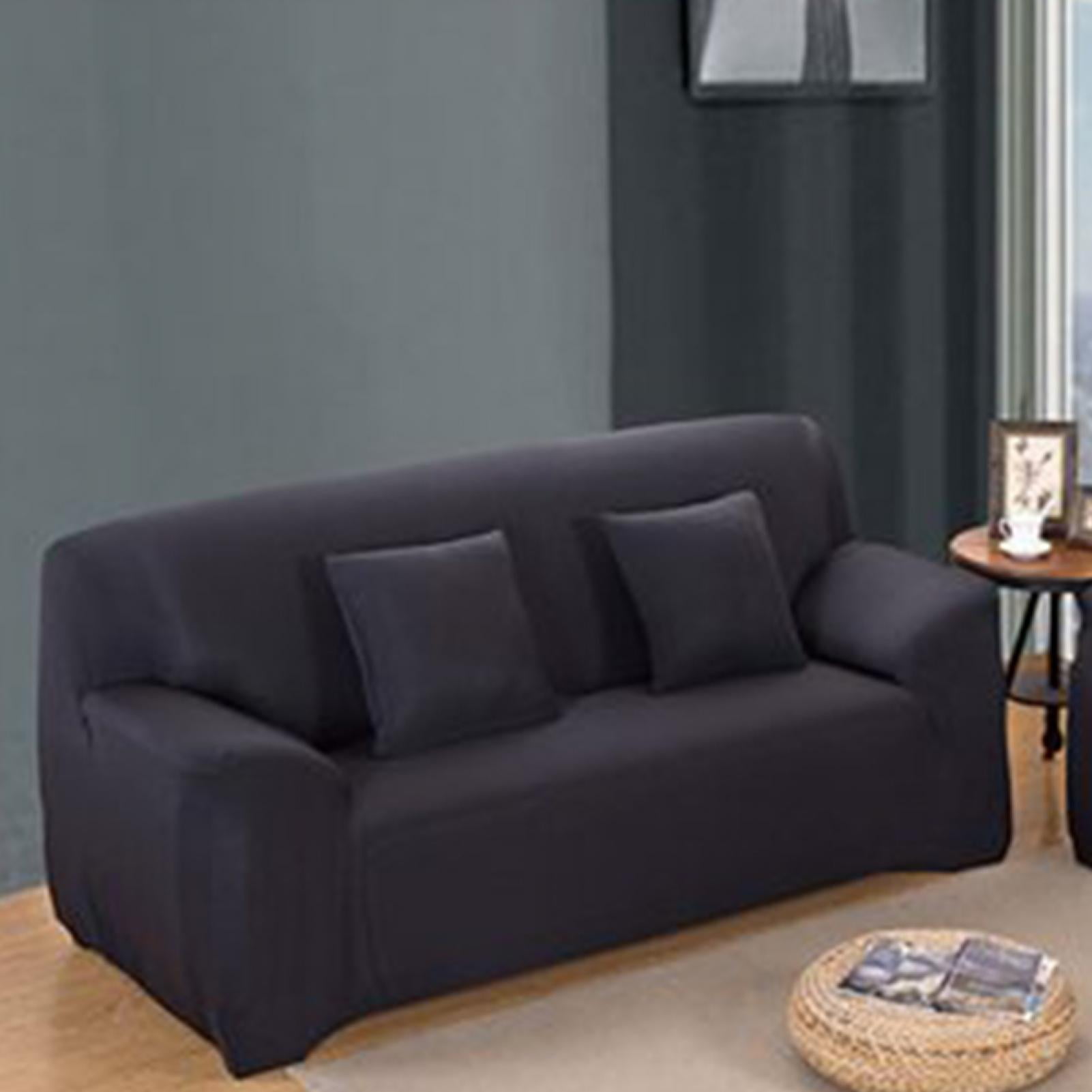 Stretch Elastic, Anti-Wrinkle, Pure Color Slipcover For 1-4 Seater Sofas  For Moving Living Room Furniture (3 Seater, Blue) - Walmart.com