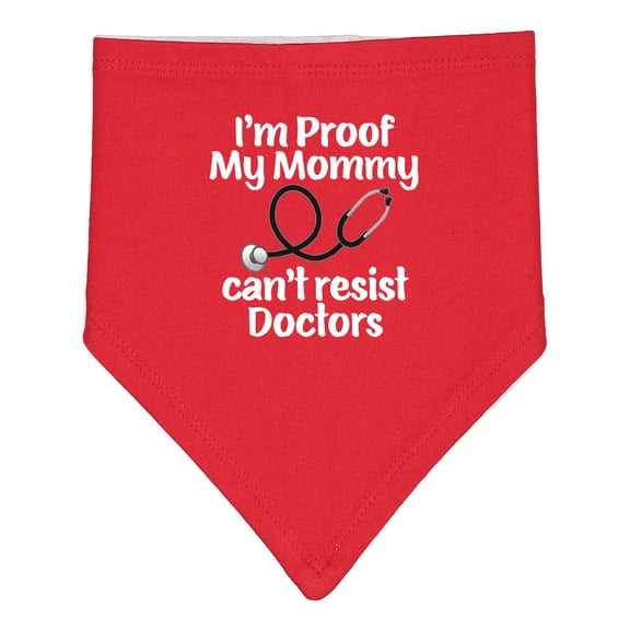 Inktastic Proof Mommy Cant Resist Doctor Dad Baby Bandana Bib