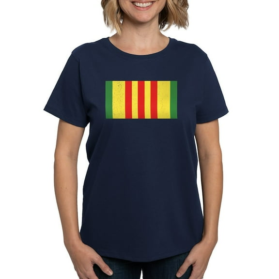 CafePress - Vietnam Veteran Flag Women's Dark T Shirt - Women's Traditional Fit Dark T-Shirt
