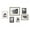 Multi, variant on Kate and Laurel Bordeaux Gallery Frame Wall Kit, Set of 6 with Assorted Size Frames in 3 Different Finishes - Whitewash, Charcoal Gray, and Rustic Gray