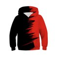 thumbnail image 4 of ZHOGXU Boys Patchwork Gradient Hooded Sweatshirt Long Sleeve Pullover Hoodie With Pocket For Kids Cool Outdoor Daily Wear,Red1,5-6 Years, 4 of 5
