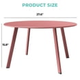thumbnail image 3 of Patio Coffee Table, Round Patio Side Table, Coffee Table, Modern, Stylish, Living Room, Outdoor, Home Decor, Versatile, Pink, 3 of 3