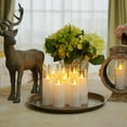 thumbnail image 6 of Merrynights Flameless Pillar Candles Modern White Acrylic LED Battery Operated with Remote Control and Timer 9-Piece Set, 6 of 9