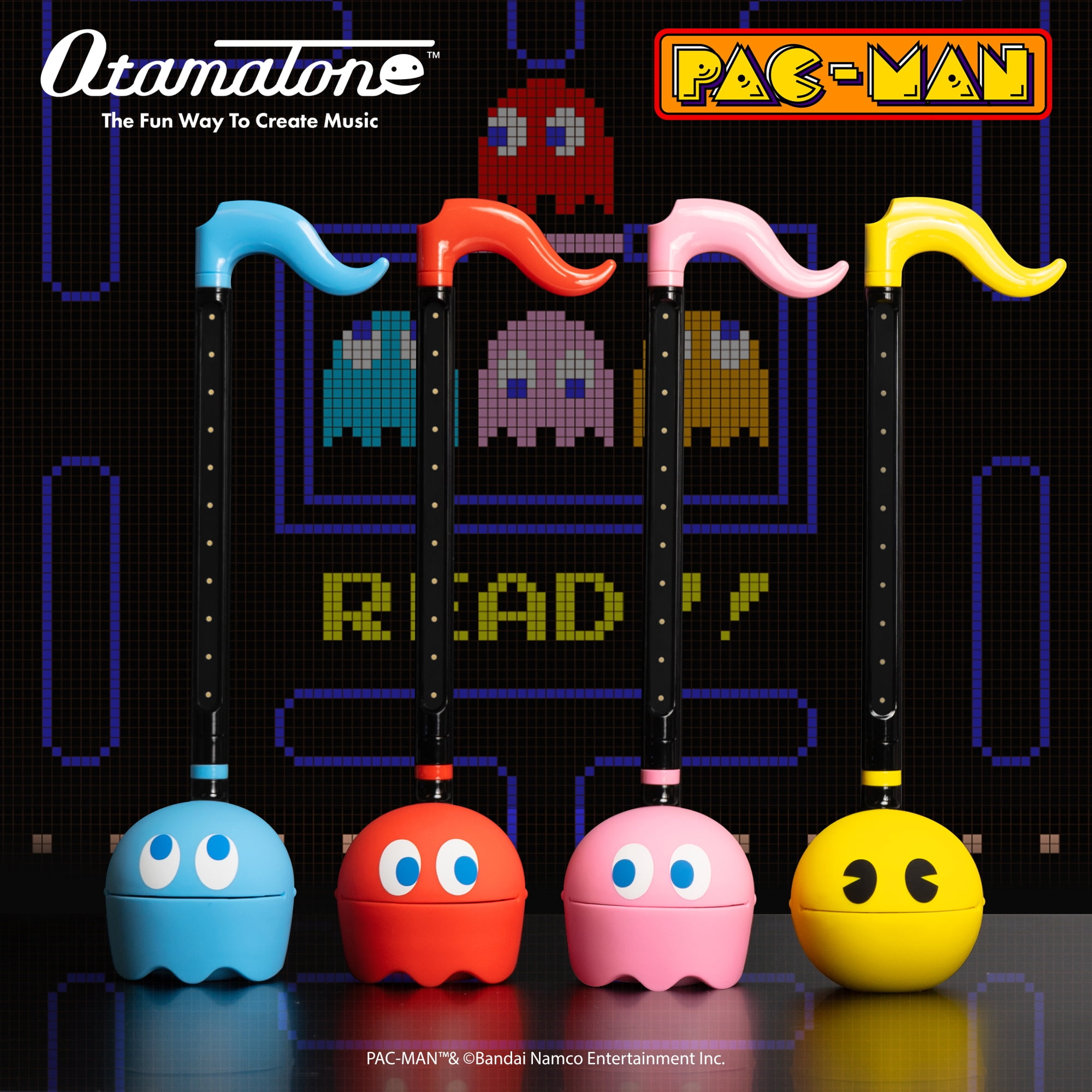 Otamatone PAC-MAN Electronic Portable Music Instrument / Synthesizer Toy from Japan by Maywa Denki (Officially Licensed) [English Instructions] - Blinky