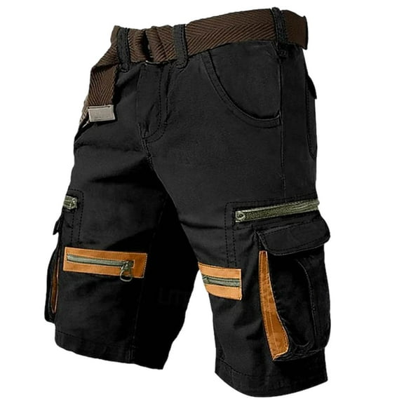 Running Shorts – Quick Dry Casual Fit for Men Men's Casual Cargo Shorts With Zipper Pockets Comfortable Summer Workwear Outdoor Everyday Short Pants For Men Lightweight Breathable Loose Fit