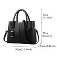 thumbnail image 3 of Handbags for Women,Purses and Handbag Ladies PU Leather Top Handle Satchel Shoulder Tote Crossbody  Bag Black Bags, 3 of 8
