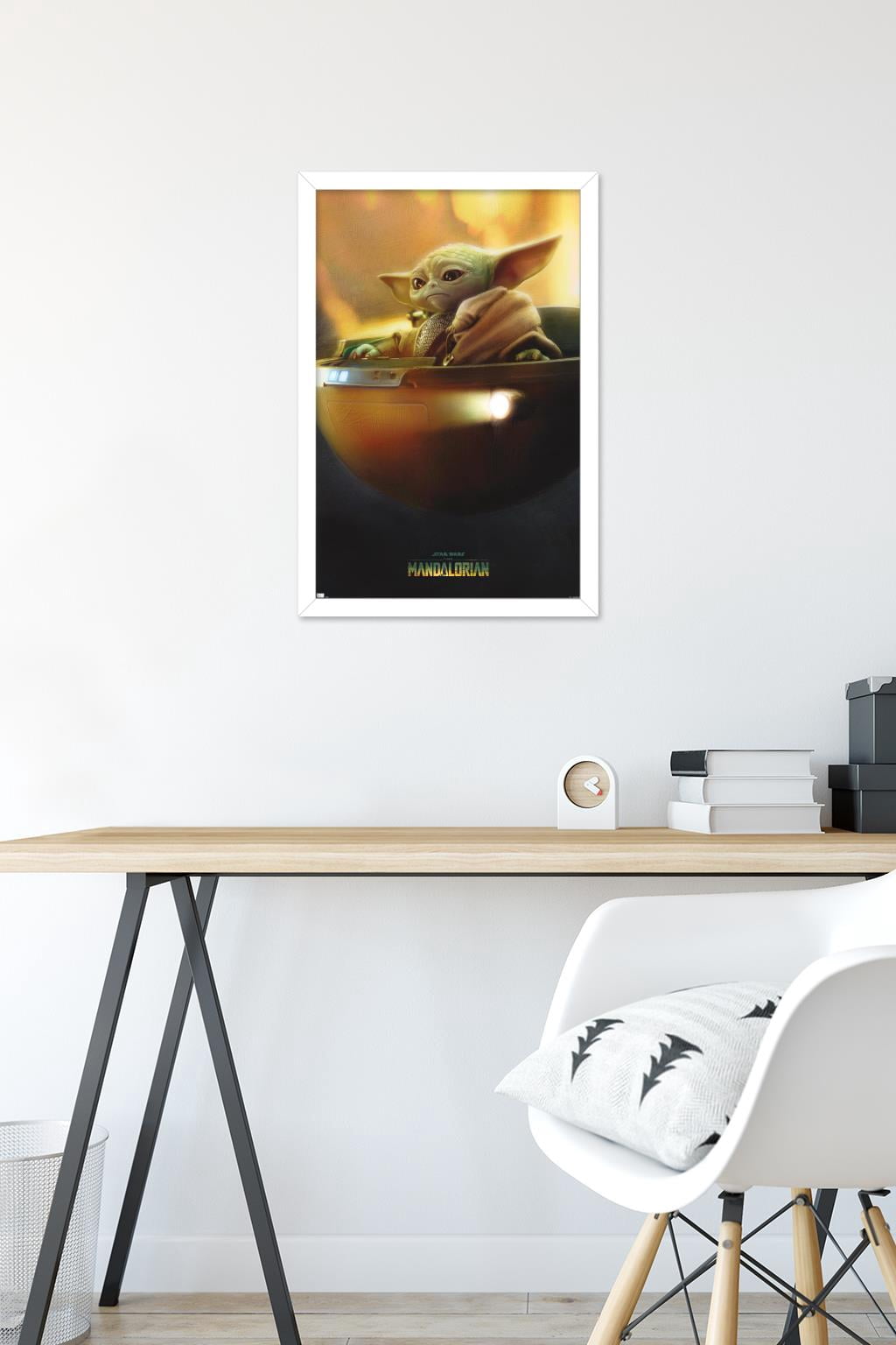 Star Wars: The Mandalorian Season 3 - Grogu in Pod Wall Poster, 14.725" x 22.375" Framed