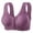 Dark Purple, variant on Front Closure Wireless Bra for Women Casual Button Down Breathable Comfort Bra Soft Support Everyday Bra