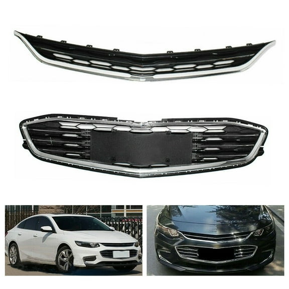 Grill Inserts Front Bumper Grille Replacement for 2016 2017 2018 Chevrolet Malibu Sedan 4-Door