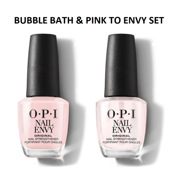 OPI NAIL ENVY Nail Strengthener BUBBLE BATH &amp; PINK TO ENVY SET * BEAUTY