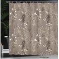 thumbnail image 3 of Ambesonne Floral Shower Curtain, Vintage Garden Botanical Art, 69"Wx70"L, Taupe White, 3 of 4