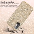 thumbnail image 4 of Compatible with Xiaomi Redmi Note 10 5G Case, Glitter Sparkly Redmi Note 10 5G Phone Case with Slim Silicone Shockproof Protective Bumper Cover for Cute Girls Women (Gold), 4 of 14