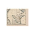 thumbnail image 2 of Historic State Map - United States South Eastern  - Stielers - 1885 - Vintage Wall Art, 2 of 4