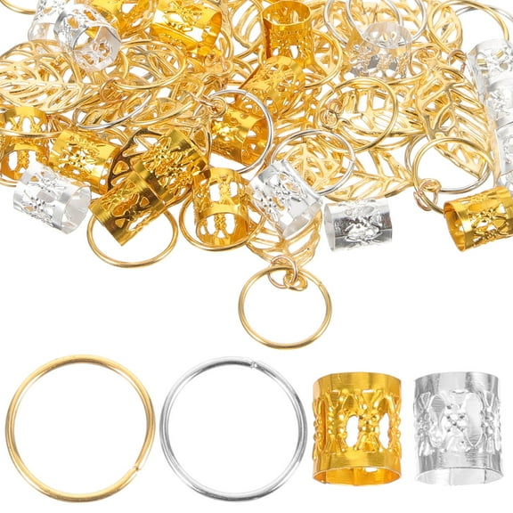 LOLIPPYY 100 Pieces Assorted Color Hair Jewelry for Braids, Decorative Beads for Home and Everyday Use