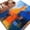 Light Blue，Dark Blue，Orange, variant on 6'x9' Area Rugs, Orange Blue Indoor Outdoor Area Rug for Living Room Bedroom, Geometric Oil Painting Modern Abstract Washable Bathroom Rugs Kitchen Floor Carpet Mats Home Decor Aesthetic