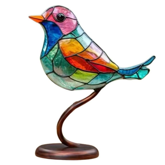 Hummingbird Statues Crystal Home Decor Modern Style Figurine Decorative Ornaments for Living Room, Bedroom, Office Desktop, Cabinets