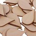 thumbnail image 3 of Formas de gota de madera sencillas Manualidades Recortes de bricolaje Adorno de madera MDF para 50 piezas 40x25 mm, 3 of 9