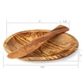 thumbnail image 4 of Wooden Butter Holder, 100% Natural Olive Wood Butter Dish with Knife, Handmade, Eco-Friendly, 4 of 5