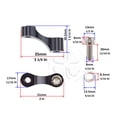 thumbnail image 2 of 2x Mirror Riser Set Black Universal 10mm Mount Adapter Right Hand Threaded, 2 of 3
