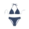 thumbnail image 5 of Halter Bikini Sets for Women 2-Piece Open Back Bathing Suit,Push Up Bra and Seamless Stretch Swimwear Bottom, 5 of 8