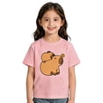 thumbnail image 2 of WAYUTE Shirts for Girls Summer Short Sleeve Crew Neck Cartoon Graphic Tee Top for Toddler Kids Casual Fashion T-Shirt,Pink,Size 11 Y-12 Y, 2 of 4