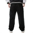 thumbnail image 2 of LUOBANIU Men's Vintage Hip Hop Style Baggy Jeans Denim Loose Fit Dance Skateboard Pants (109 Black, 32), 2 of 6