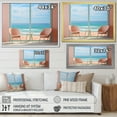 thumbnail image 4 of Designart "Dreamy Pink And Blue Coastal Getaway III" Coastal Floater Framed Wall Art Living Room, 4 of 5