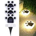 thumbnail image 1 of 4 luces solares para jardín, luces solares para el suelo, luces solares para exteriores con estampado de huellas, luces LED recargables para jardín, lámpara de camino, iluminación para pasarela para, 1 of 6