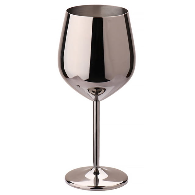 Toystoory Copa de vino de acero inoxidable, copa de cóctel de una sola capa, herramienta de cocina, copas de doméstico para accesorios de Negro