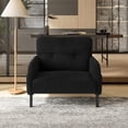 thumbnail image 2 of Modern Accent Chair,Armchair,Corduroy Fabric Sofa Chairs,Upholstered Armchair for Living Room,Bedroom,Office,Black, 2 of 7