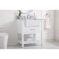 thumbnail image 2 of Elegant Decor Clement 30" MDF Single Bathroom Vanity with Backsplash in White, 2 of 8
