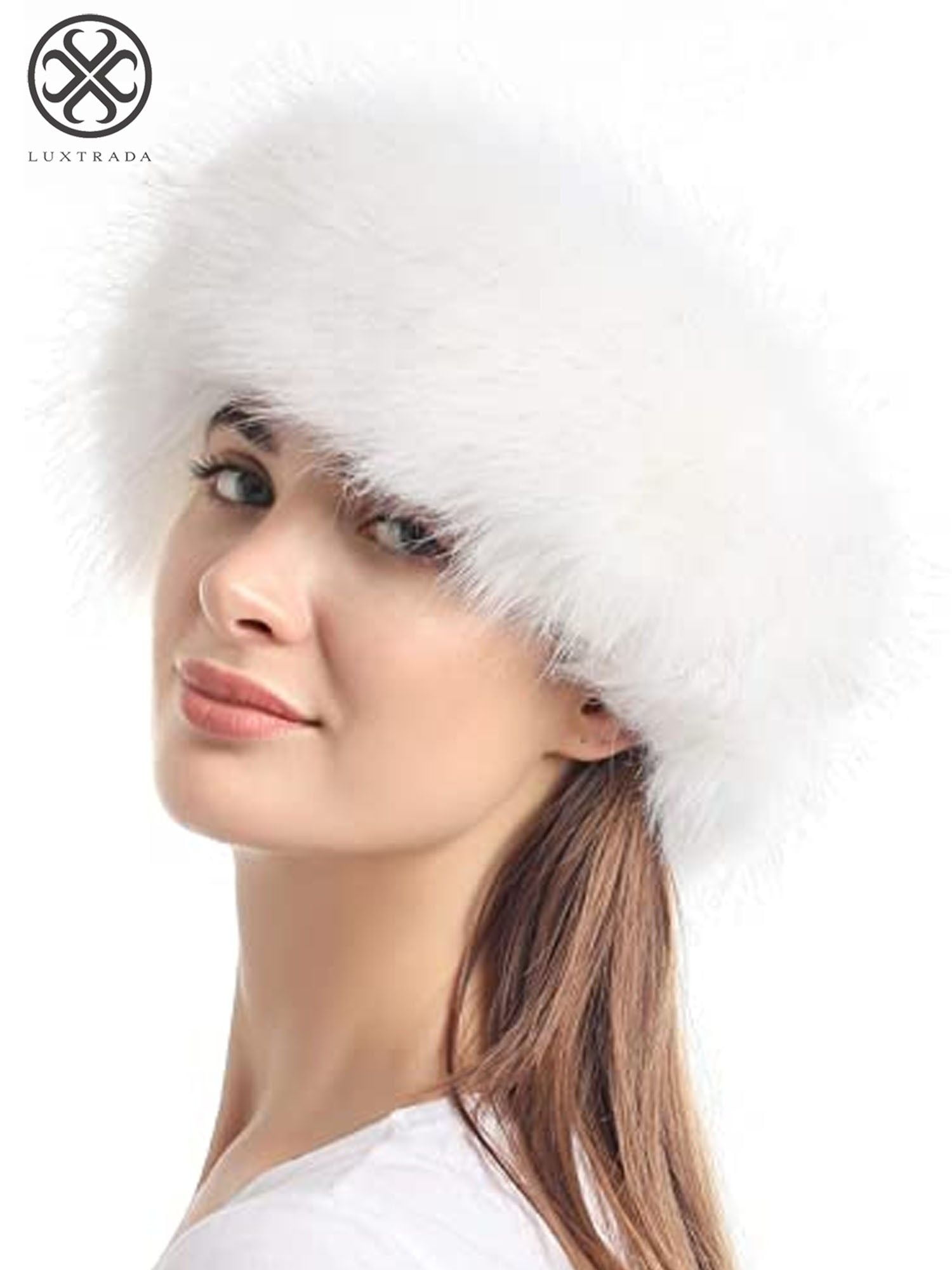 Fluffy Ladies Faux Fur Headband Winter Earwarmer Hat Ski Muffs Fake Fur Russian 