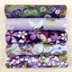 thumbnail image 1 of 5pcs Purple Printed Pattern 100%Cotton Fabric Set 20*25cm For Clothes DIY Gong Bohan unisex, 1 of 1