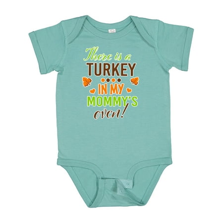

Inktastic There is a Turkey in My Mommys Oven Gift Baby Boy or Baby Girl Bodysuit