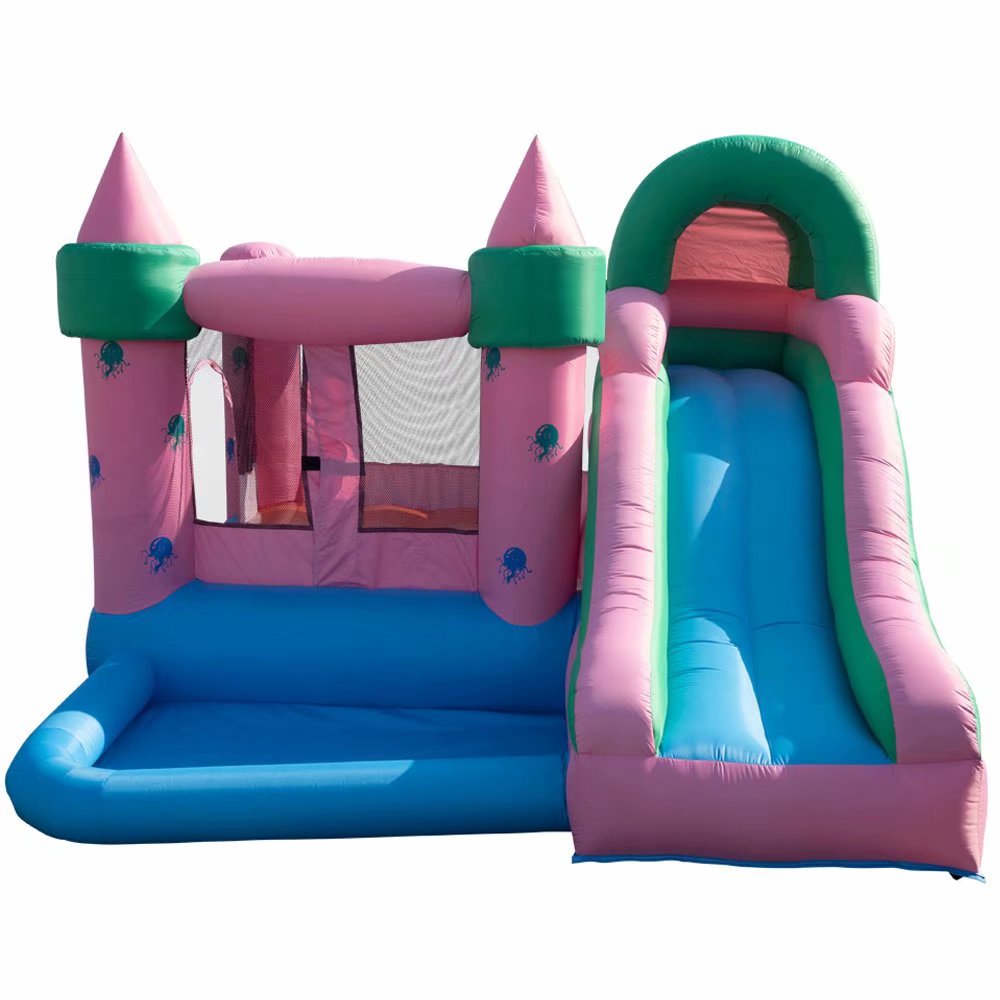 Details about / Inflatable Bounce House Slide Jellyfish Bouncy House Castle for Kids Party Play