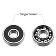 thumbnail image 2 of Deep Groove Ball Bearing 608RS Single Sealed, 8mm x 22mm x 7mm Chrome Steel 5Pcs, 2 of 4