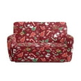 thumbnail image 3 of Xixirimido Recliner Loveseat Cover Non-Slip Reclining Couch Covers for 2 Seat, Recliner Sofa Cover Furniture Protector with Pockets for Kids, Pets, Christmas Sowman Reindeer Trees Red, 3 of 8