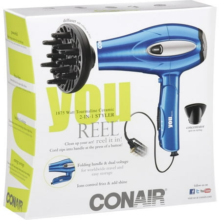Conair Tourmaline Ceramic 2-In-1 Styler Hair Dryer 1875 Watt