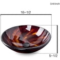 ELECWISH Tempered Glass Vessel Bathroom Vanity Sink, Round Washing Bowl ...