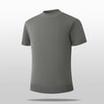 thumbnail image 5 of RUTAYY Men's T-Shirts Short Sleeve Solid Color Knit Tee Shirts Breathable Wicking Crew Neck Casual Layering Tops Daily Wear Classic Stylish Tees, 5 of 6