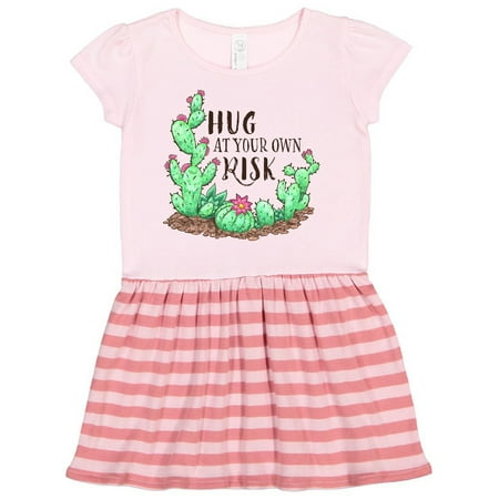 

Inktastic Hug At Your Own Risk Cacti and Succulents Gift Toddler Girl Dress