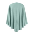 thumbnail image 4 of Womens Open Front Poncho Sweater Wrap Topper Knitted Elegant Shawls Cape for Spring Fall Winter, Wraps Soft Open Front Turquoise, 4 of 4