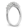 thumbnail image 6 of 14K White Gold Ring Band Wedding Diamond Round 7-Stone , Size 8, 6 of 7