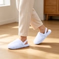 thumbnail image 2 of ZVNAΖH Women's Quilted Plush Closed Toe Slippers Winter Warm Fuzzy House Shoes with Slingback Strap Indoor Bedroom Slides, 2 of 8