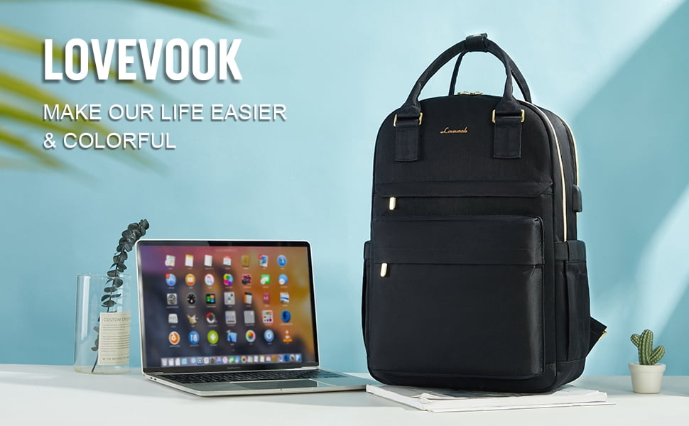 Lovevook Backpack Purses for Women,Vintage Women Teacher Laptop Backpack Nurse Bag, Multi-Function Work Travel Daypacks College Book Bag with USB Port