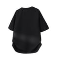 thumbnail image 4 of LEKWK Mens T Shirt Short Sleeve Oversized Crewneck Casual Tops Raglan Seam Curved Hem Loose Fit Lightweight Tees Streetwear Gym Summer Shirts Black XXXL, 4 of 4