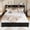 Black, variant on Wooden Rattan Bed Frame Bohemian with Storage LED Lights, Cane Headboard Charging Station Wooden Slats No Box