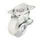 thumbnail image 5 of 2 PCS Ruedas giratorias de 1.5 pulgadas Placa superior de nylon Ruedas de ruedas montadas con freno blanco 44LB Capacidad, 5 of 5