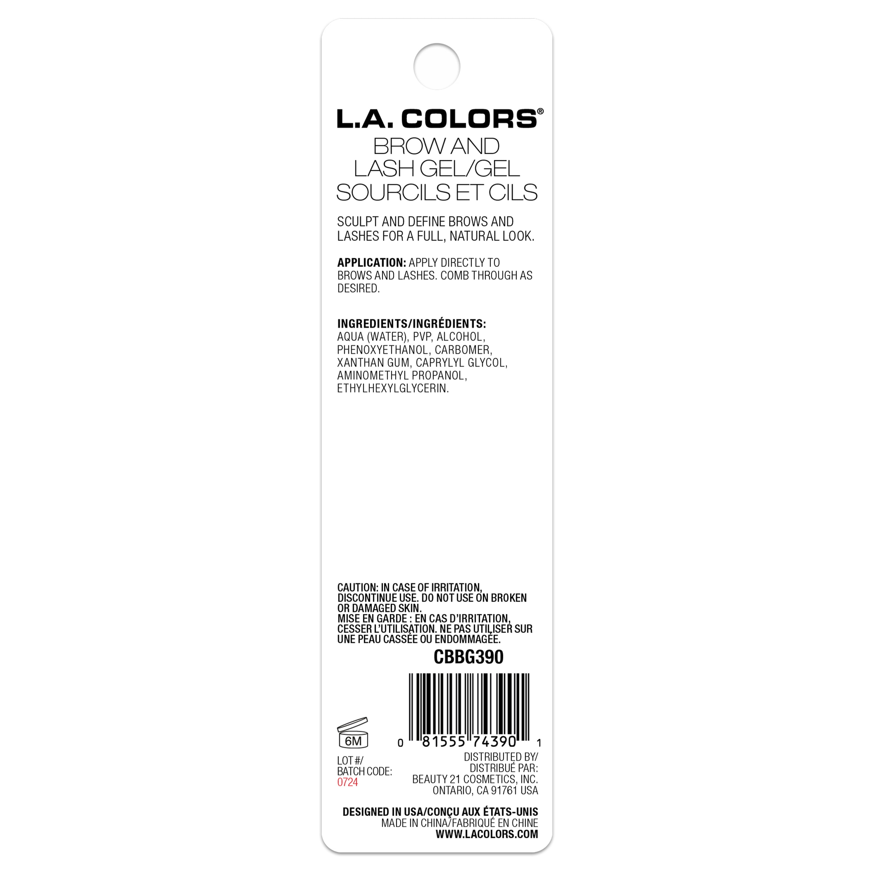 L.A. COLORS Browie Wowie Brow + Lash Gel, 0.25 fl oz