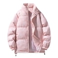 thumbnail image 1 of Veste Matelassée Mode Grande Taille Col Montant Teint pour Hommes Hiver, 1 of 4